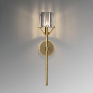 全铜后现代水晶壁灯客厅设计师样板房别墅餐厅书房卧室装饰壁灯