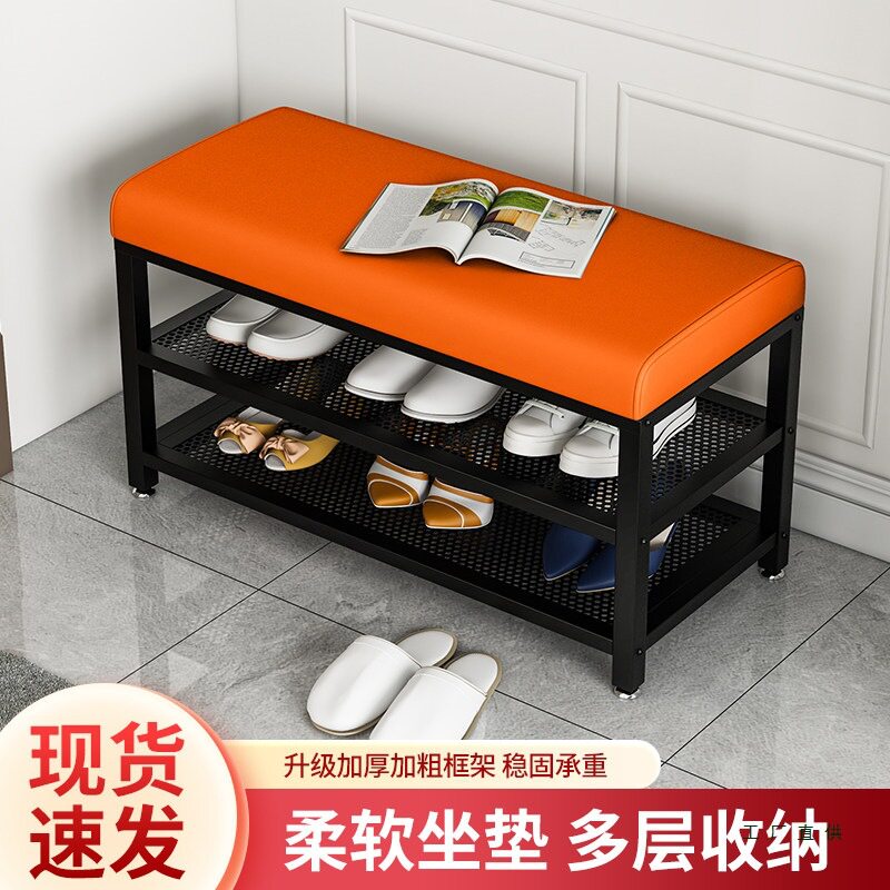 换鞋凳门口家用可坐可收纳鞋架入户门轻奢高级感长条进门穿鞋凳子