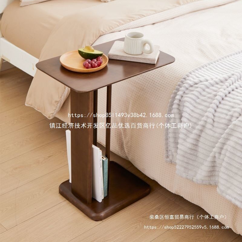 客厅沙发边几全实木方形简约北欧可移动卧室床边小桌子小茶几角几