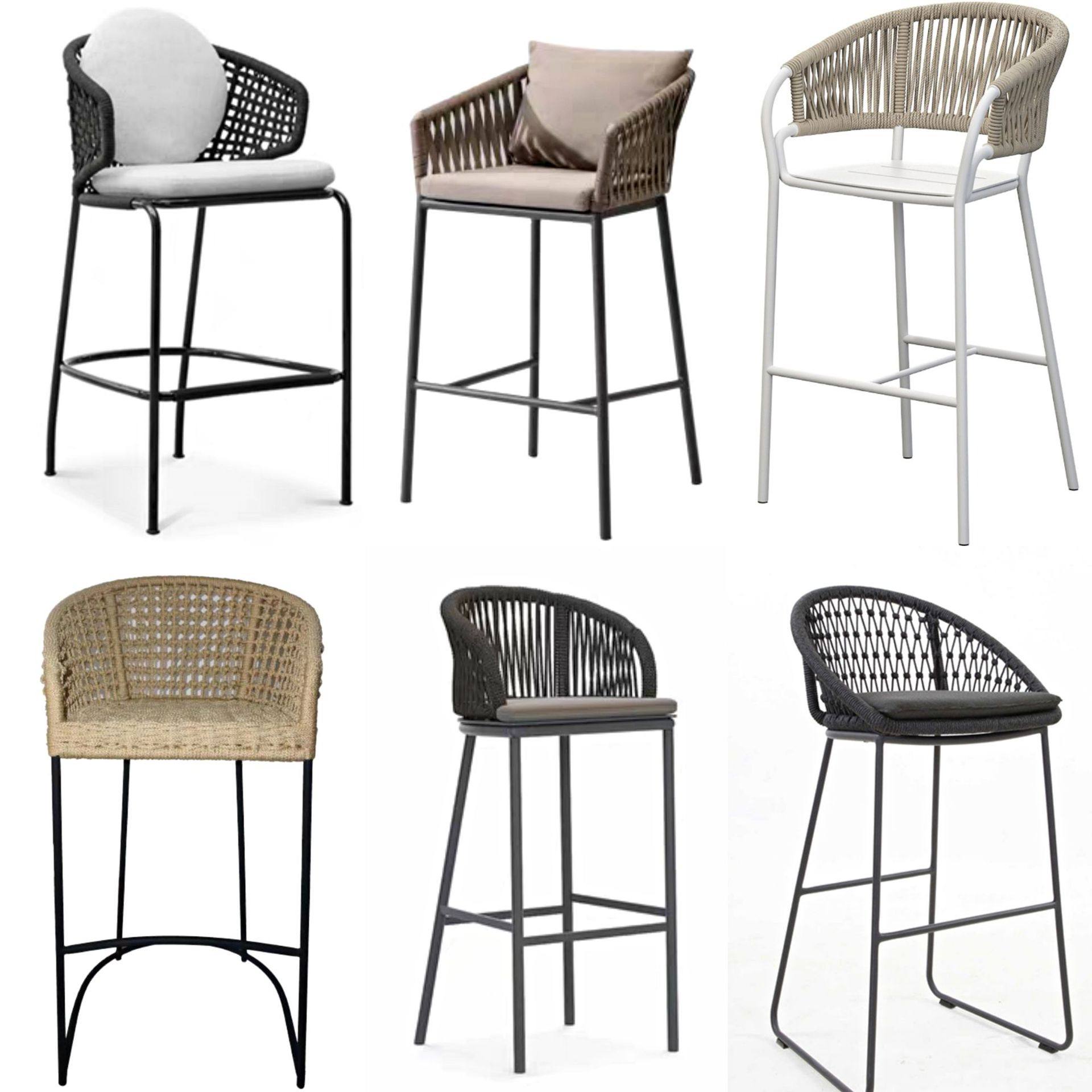 北欧户外吧椅露天酒吧网红吧台椅藤编绳编铝合金休闲高脚凳椅吧台,电子元器件市场,电线扎带/束线带,淘宝优惠券,粉丝福利购,淘宝优惠卷