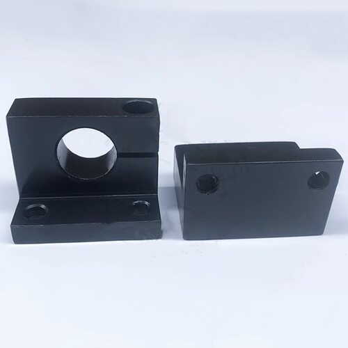 轴径20-40 导向轴铝黑支座L形单边开口型GDP09 GDP19 SHKWD SHKWA