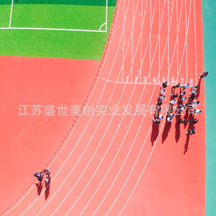 学校操场全塑型塑胶跑道厂家施工EPDM幼儿园户外全塑胶颗粒室外