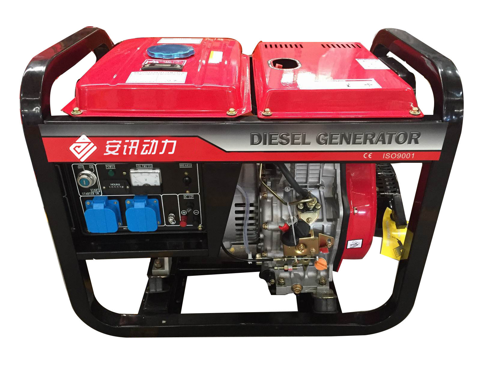 5000W发电机组家用小型发电机组开架220V发电机组5KW 电启动