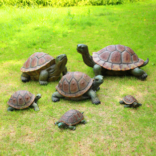 田园小乌龟雕塑公园景观动物假山水池塘庭院园林景观装饰摆件
