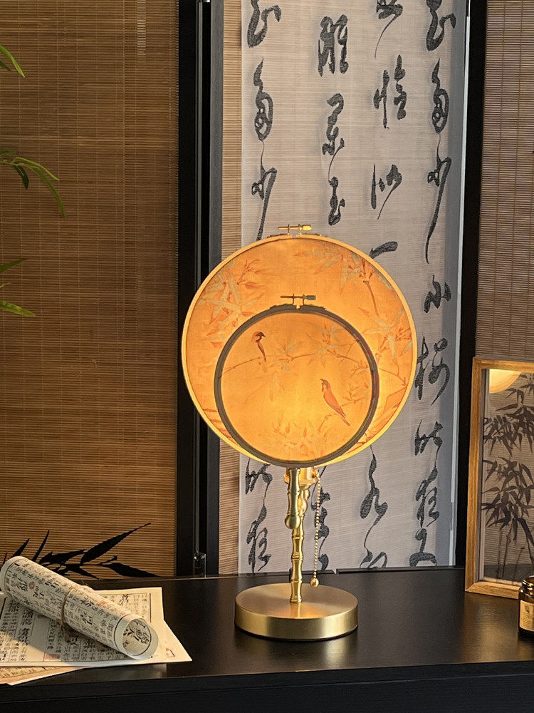 中台灯卧室床头柜新中式软装摆件轻奢复古书房茶室氛围灯