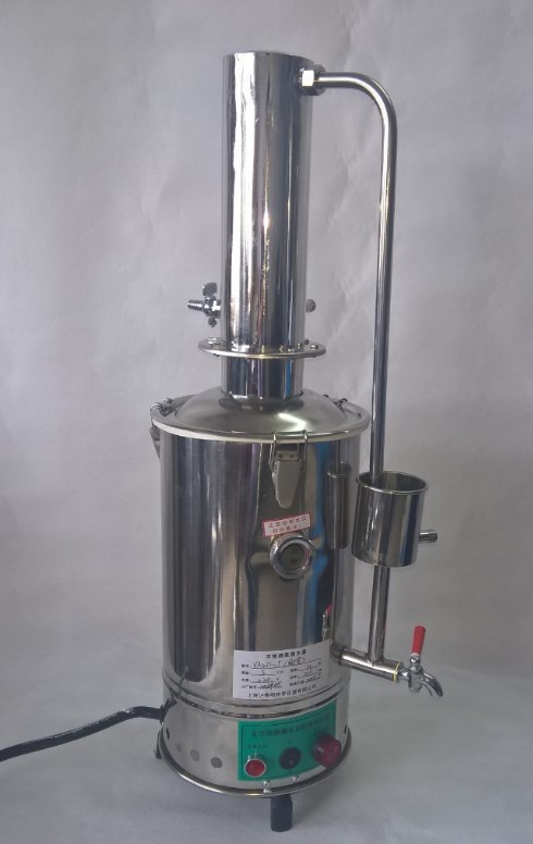 YA-ZD-10断水自控不锈钢电热蒸馏水器 10L自控蒸馏水器沪粤明