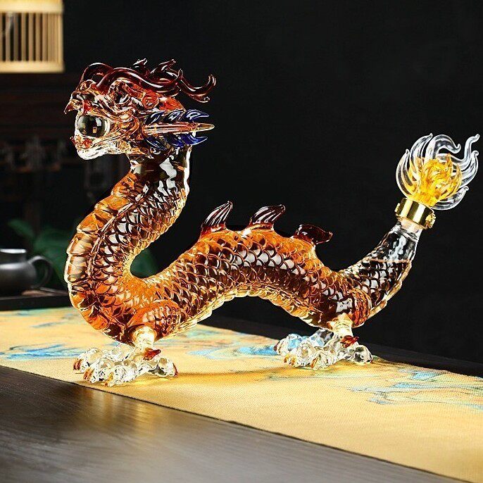龙腾盛世泡酒瓶手工造型酒瓶礼品装饰空瓶十二生肖动物造型酒具