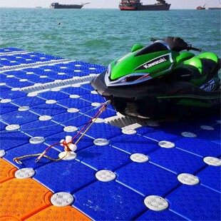 水上平台浮筒浮桥浮动码头 垂钓网箱养殖浮台摩托艇停靠游乐泊位