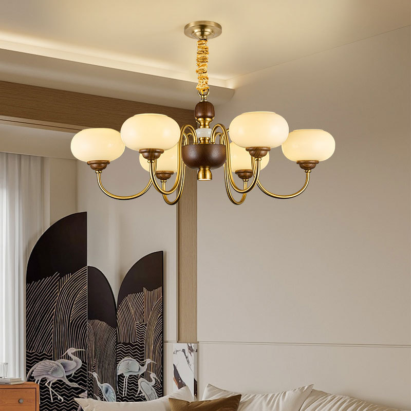 中古风法式复古吊灯卧室客厅主灯新中式美式简约高级感书房餐厅灯
