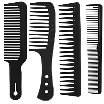 好货Men Women Barber Comb Set: 4Pack Hair Cutting Comb Barbe