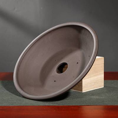 紫砂花盆碗盆文竹专用阳台陶瓷大口花卉绿植罗汉松盆景盆古典盆栽