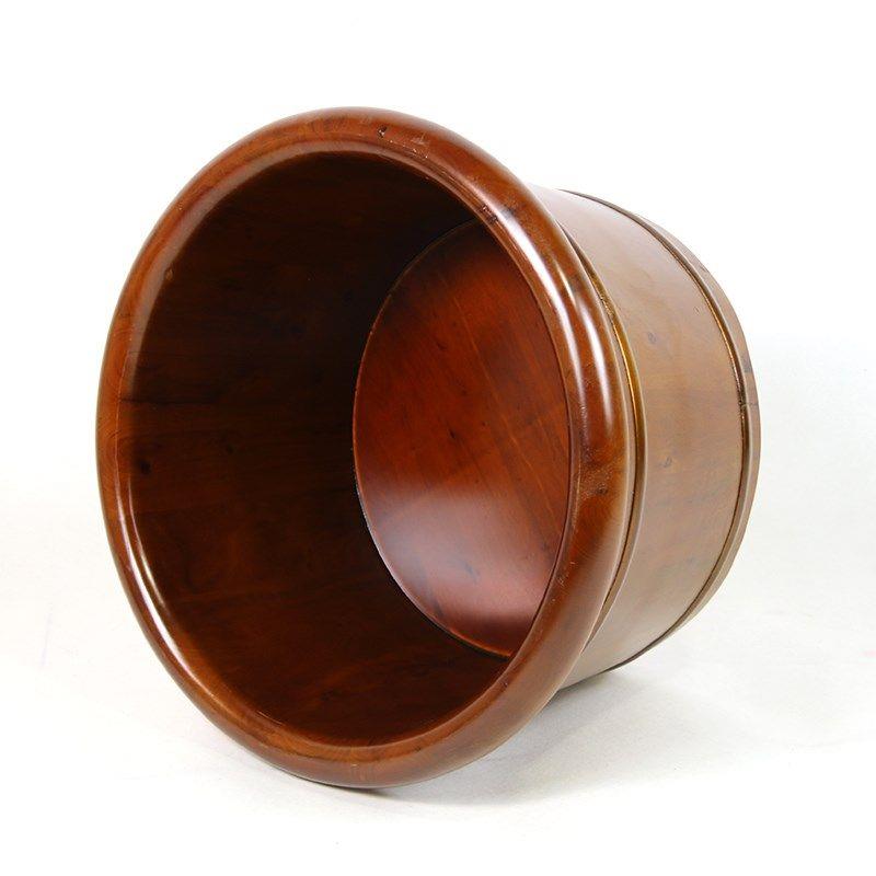 香柏木实木泡脚木桶足浴桶咖啡色洗浴脚盆家用木质洗脚桶木盆