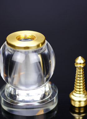 水晶工艺品水晶瓶舍利塔小号密封空瓶子装藏甘露丸的瓶子桌面摆件