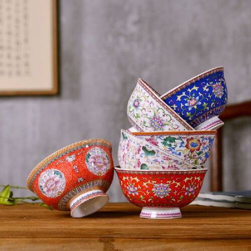 好货Rice bowl chinese household rice bowl atherosclerotic bo