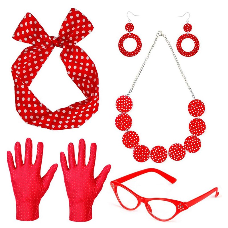 50S港风复古女神怀旧年代感派对表演写真服装服饰头饰珍珠项链