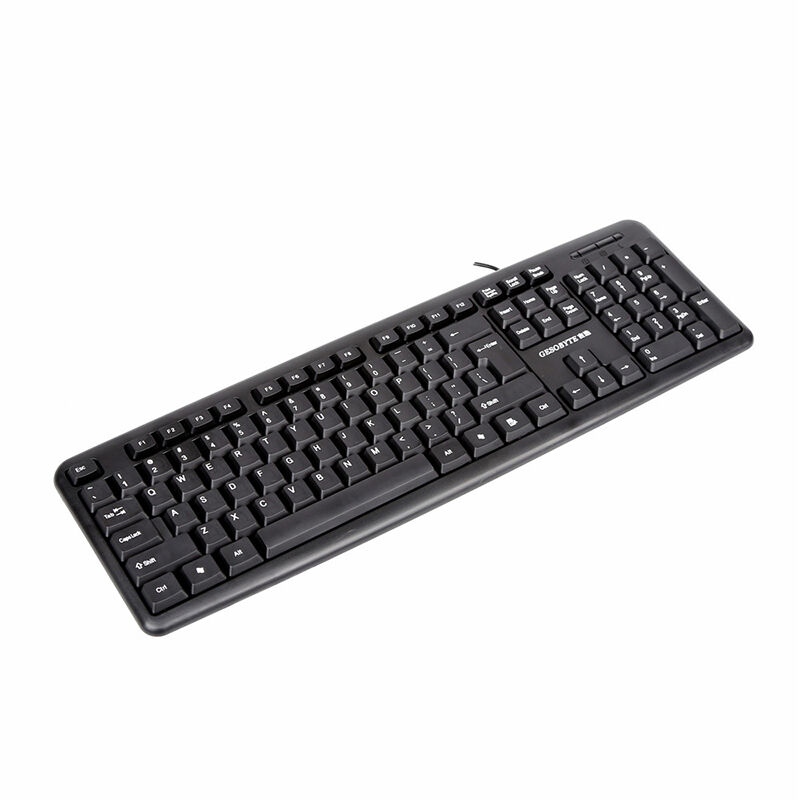 吉选(GESOBYTE)K830P键盘有线键盘办公键盘104键防泼水PS2圆口