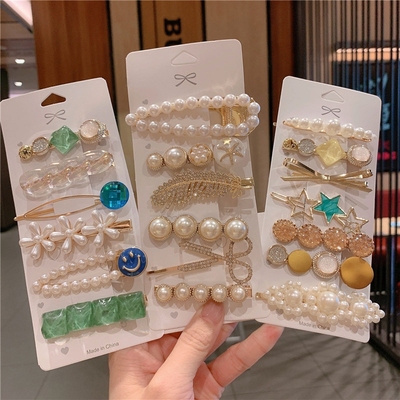 Pearls Hair Clips Women Flower Headwear Hair Accessorie发夹