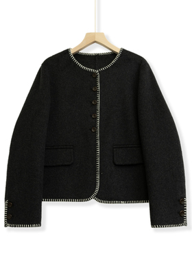 【花花推荐】冬季保暖舒适羊绒羊毛毛呢外套5591-353-9343