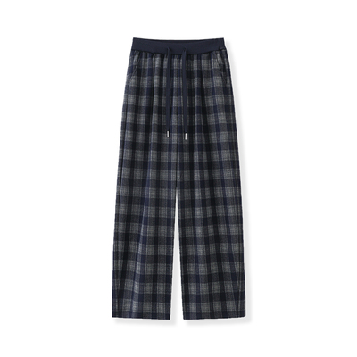 【花花推荐】轻奢原创复古格纹直筒裤显瘦百搭4341-353-9521