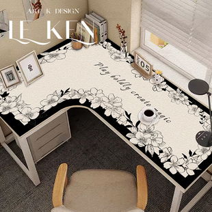 转角书桌桌垫L型学习桌电脑办公桌保护垫学生拐角写字台桌布定制