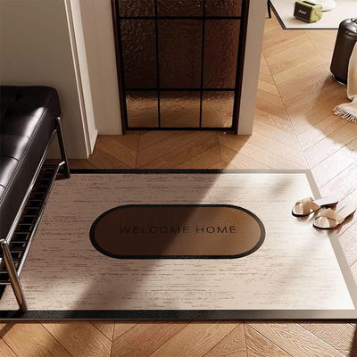 中古风进门地垫入户门垫高级地毯新款复古家用脚垫免洗玄关防滑垫