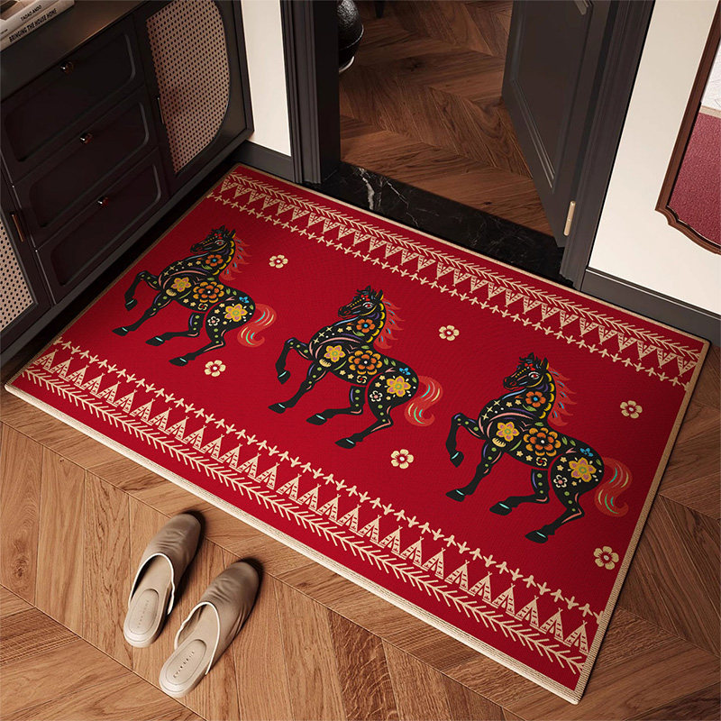 马年入户门地垫进门脚垫大门口蹭土脚踏垫玄关室内外过年红色地毯,居家布艺,入户地垫,淘宝优惠券,粉丝福利购,淘宝优惠卷