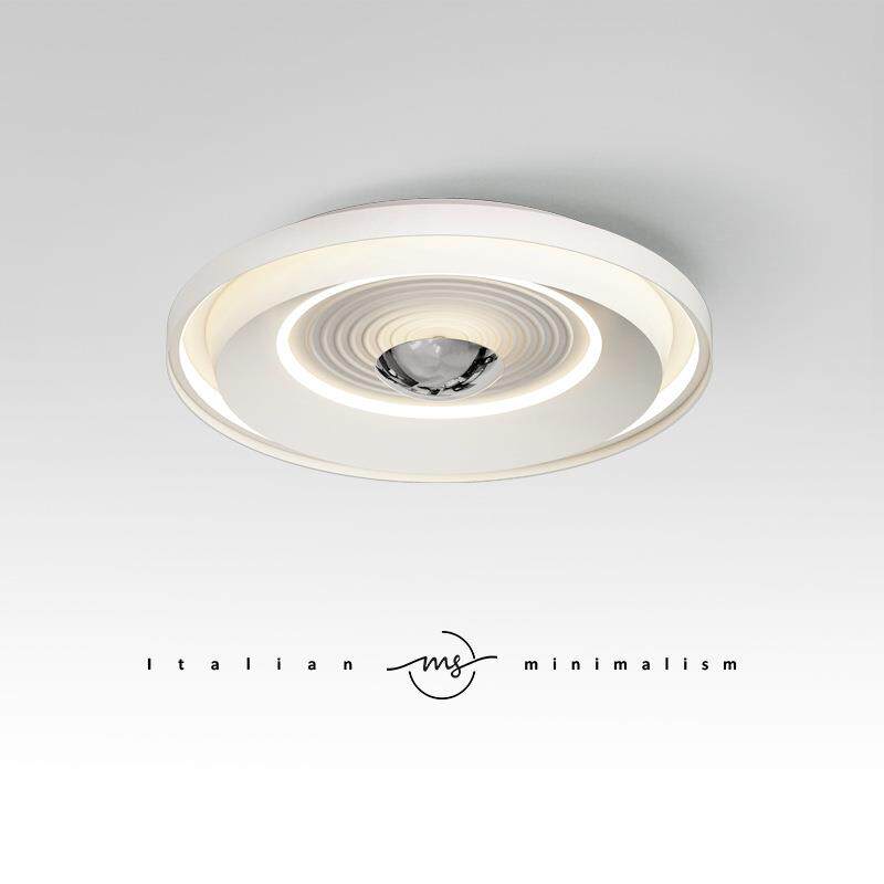 意式极简卧室吸顶灯创意水波纹设计师办公室书房智能灯具