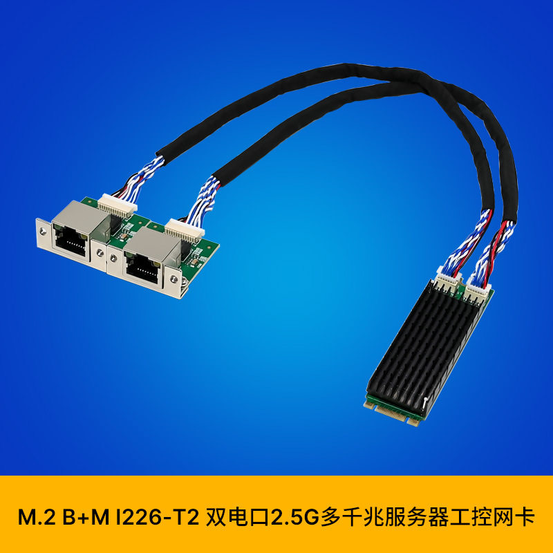 SUNWEIT ST7528 M.2 B+M I226-T2 双电口/2.5GBASE-T四速工控网卡