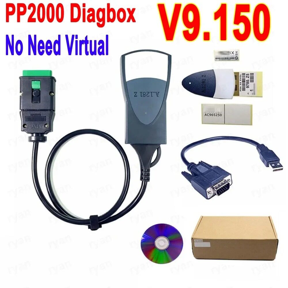 外贸新品 PP2000 LEXIA3 标致雪铁龙诊断仪DIAGBOX V9.150 OBD 2