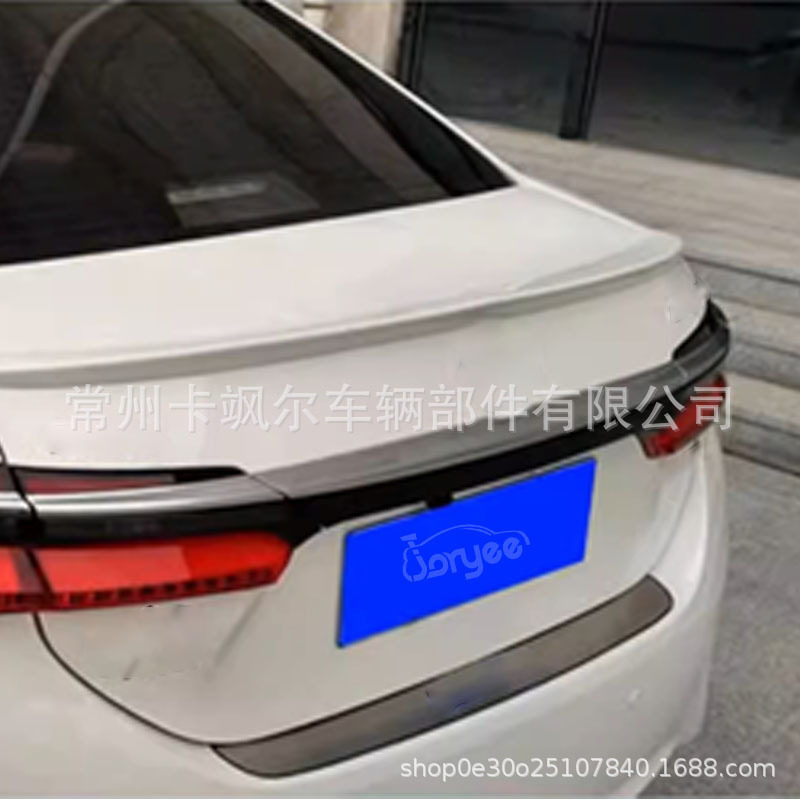 适用于2014-2018新款卡罗拉尾翼雷凌尾翼改装 双擎烤漆配件碳纤纹