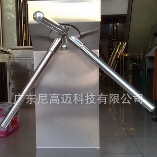 超市三辊转闸机单向旋转道闸门出口景区工厂进出手推三叉杆挡门匝