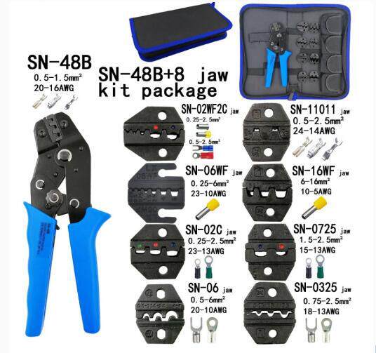 OPT棘轮式绝缘端子压线钳 端子钳冷压钳子SN-01C/02C/28B/48B