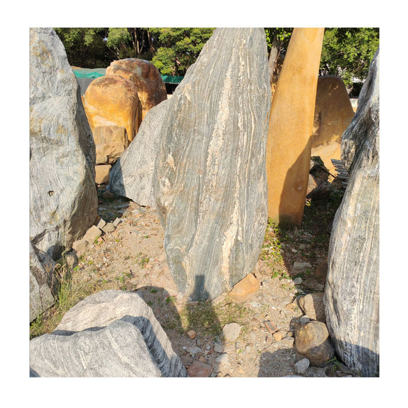河南直供晚霞红景观石丨户外防腐冻裂造景石丨室内大型假山石料