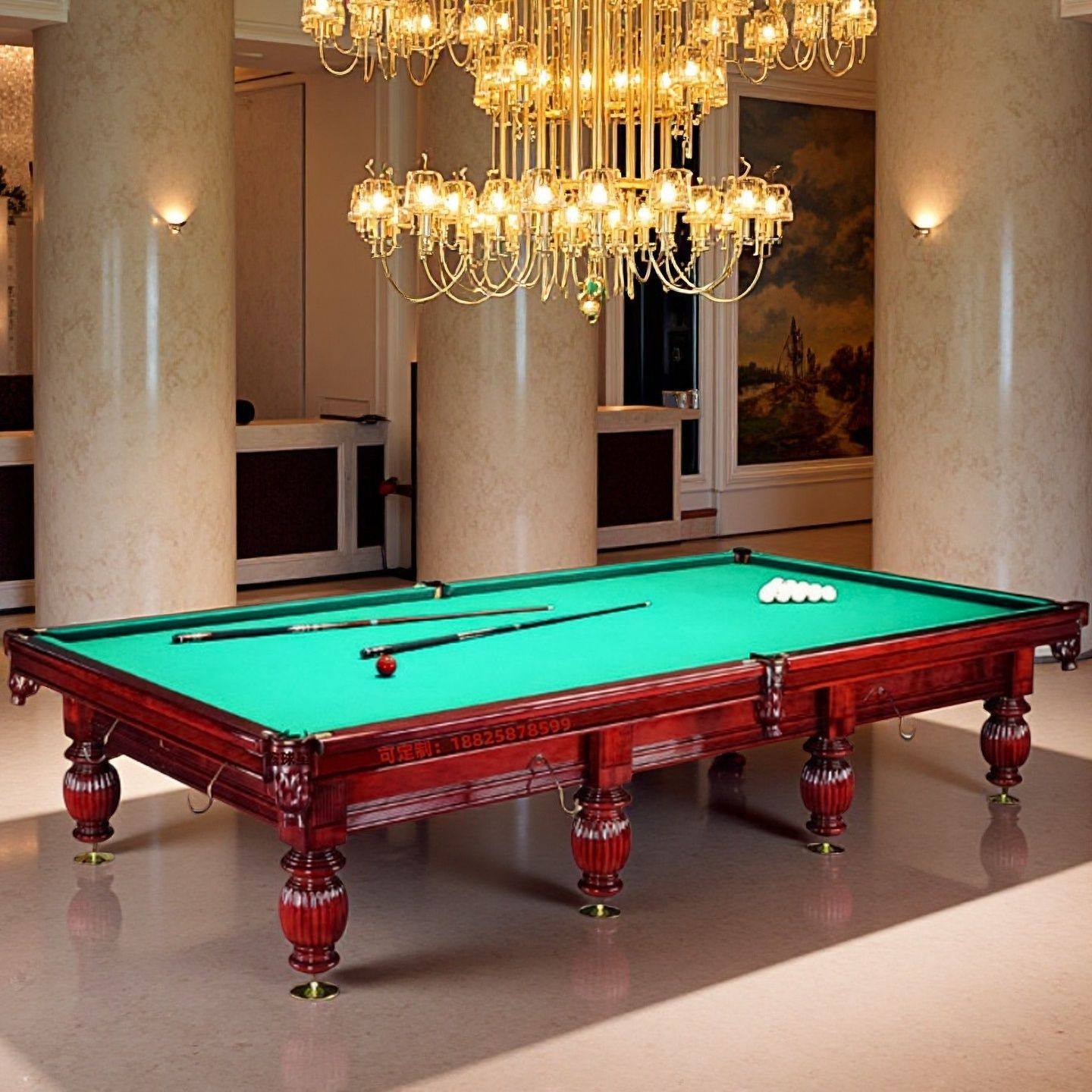 家用商用俄式式台球桌俄式标准台新款金银黑红俄式台球桌标准型