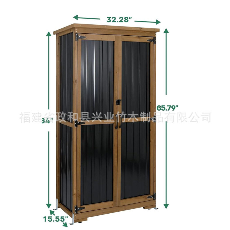 木柜子防水防晒家具柜庭院杂物露天置物柜花园户外储物柜工具箱