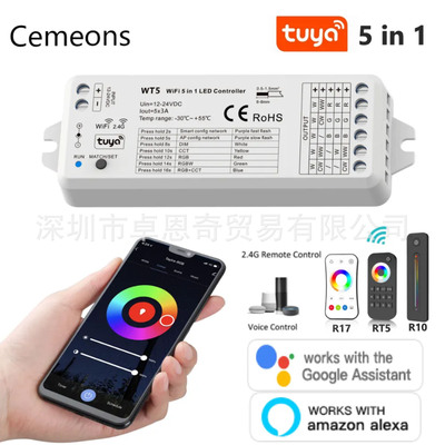 ZigBee涂鸦5合1RGBWCCT控制器