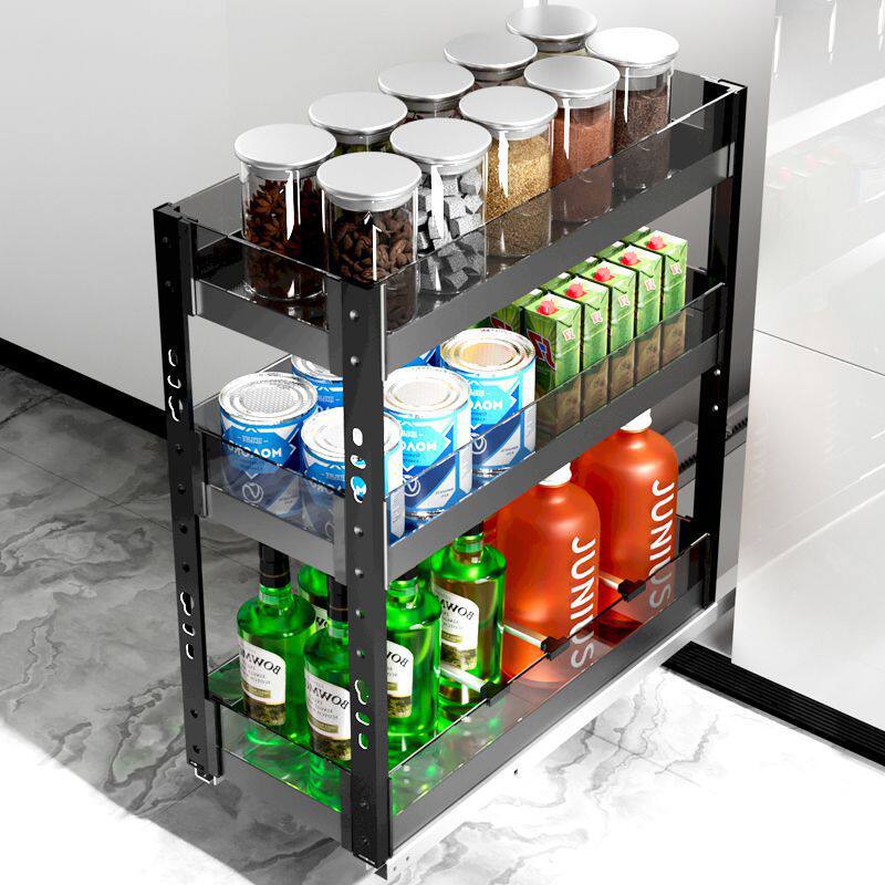 2026厨房橱柜调味拉篮窄柜调料篮抽屉式立置物架内置小尺寸调味篮
