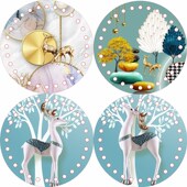 双面印花亚克力底板发泡藤条专底座手工编织篮子透明板 拍4送1