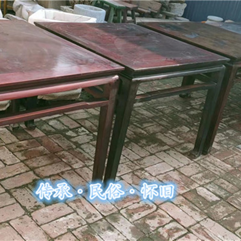 民俗怀旧老物件明清旧家俱老方桌八仙桌旧桌子茶桌饭桌古镇民宿