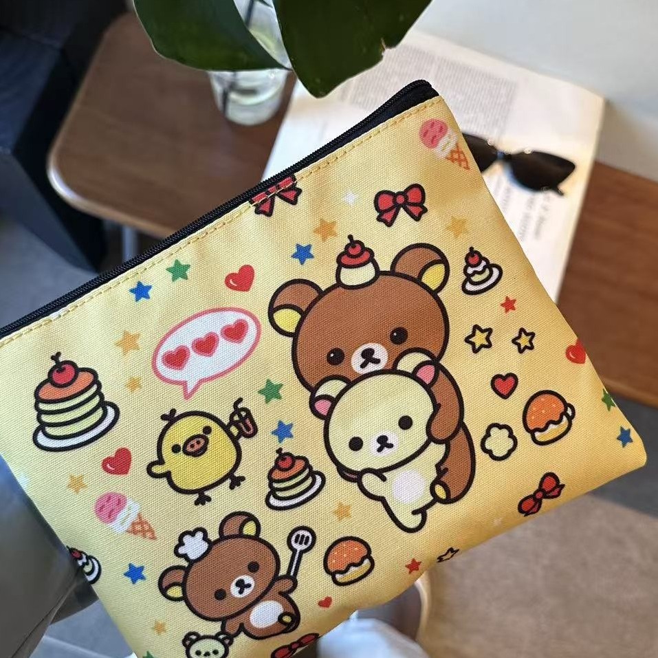 轻松熊可爱大容量手拿化妆包