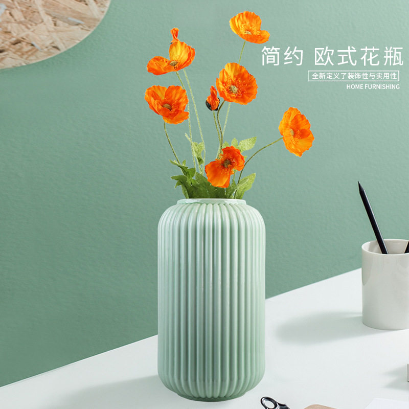 现代灯笼花瓶花插 日式青瓷大花器 精品陶瓷 厂家直销大花瓶 摆件