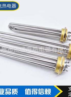 丝扣DN40电热管DN40铜头钢管加热管油法兰加热管380V12KW
