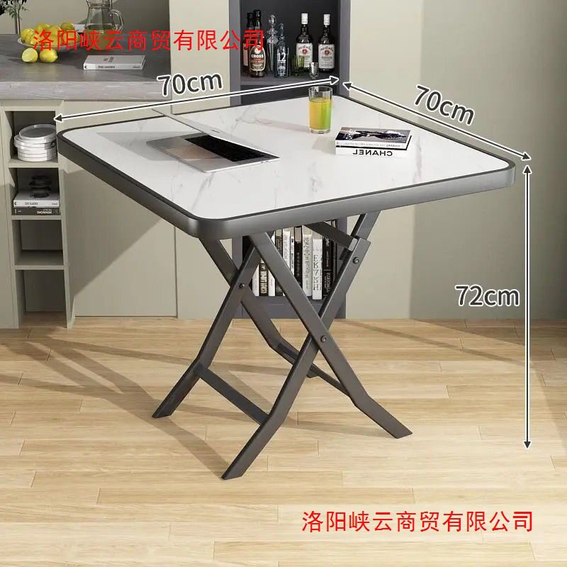 可折叠桌子做作业圆桌出租房宿舍便携式摆摊四方桌小户型吃饭餐桌