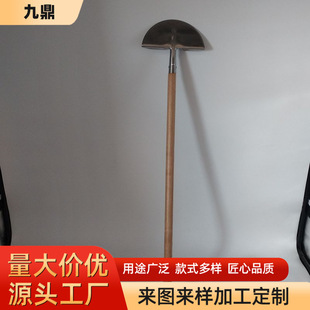 铁锹锰钢铁锨本色原色钢锹方头木柄工地铲子板锹大号铁铲带柄方锹