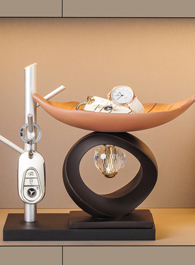 轻奢时来运转玄关钥匙收纳摆件