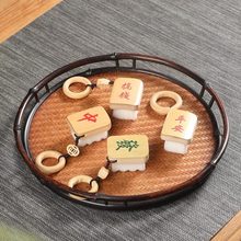 手工竹制文玩刷菩提手串核桃打底软毛刷子玉竹把玩件小挂饰摆件