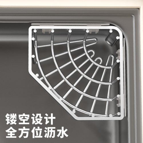 不锈钢厨房收纳置物架壁挂式水池水槽沥水架子多功能钢丝球收纳架