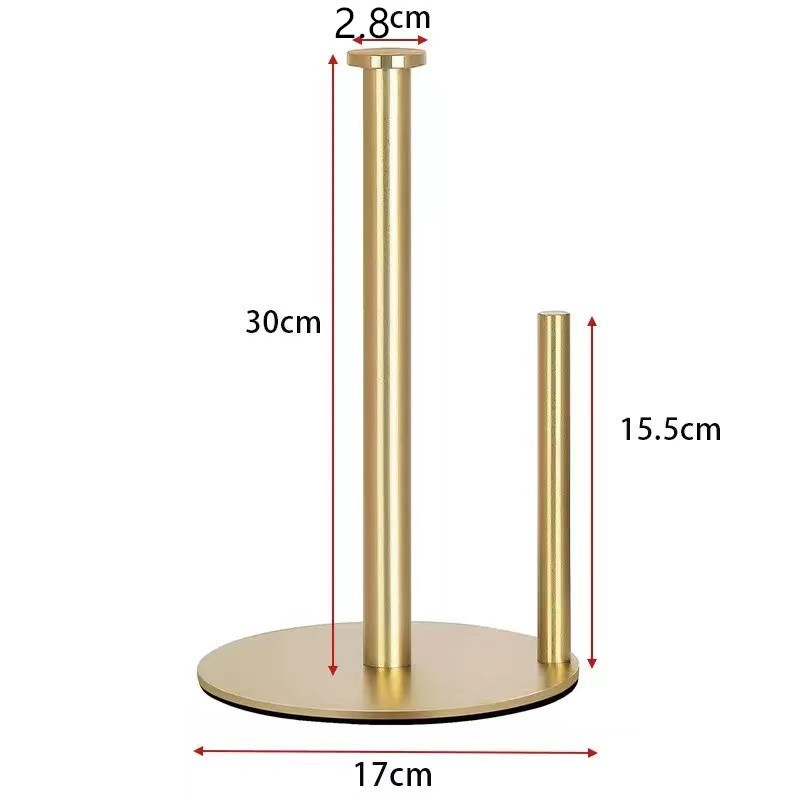 简约厨房台面卷纸架圆底立式纸巾架保鲜膜擦手纸卷纸座收纳架抽纸