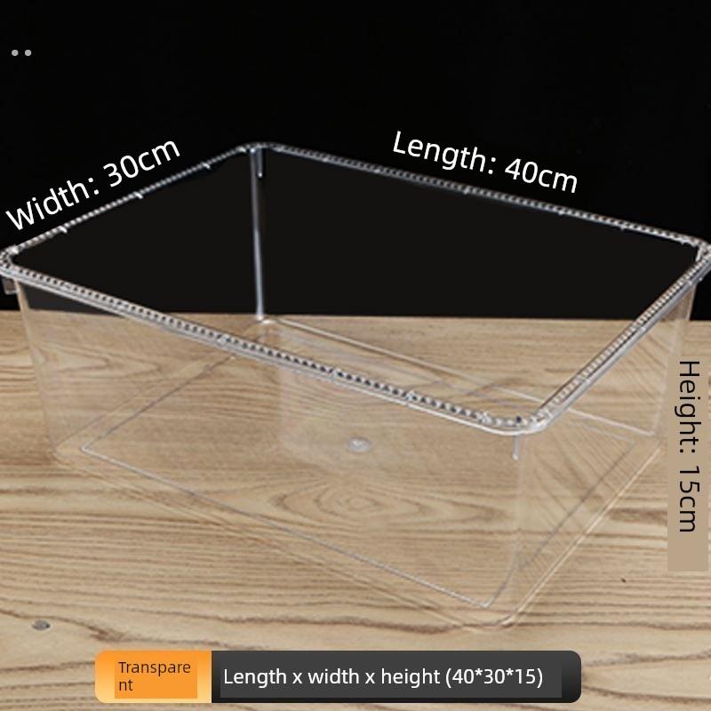 加厚白色塑料框架盆矩形翻转盒蔬菜食品盒Pp透明方形塑料盒塑料