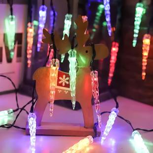 冰溜子冰条彩灯led冰柱窗帘冰锥灯圣诞装饰彩灯手工节日造型led灯